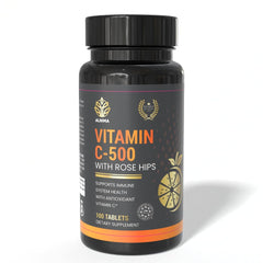 ALNIMA Halal Vitamin C bottle with rose hips supports immune health and antioxidant protection.