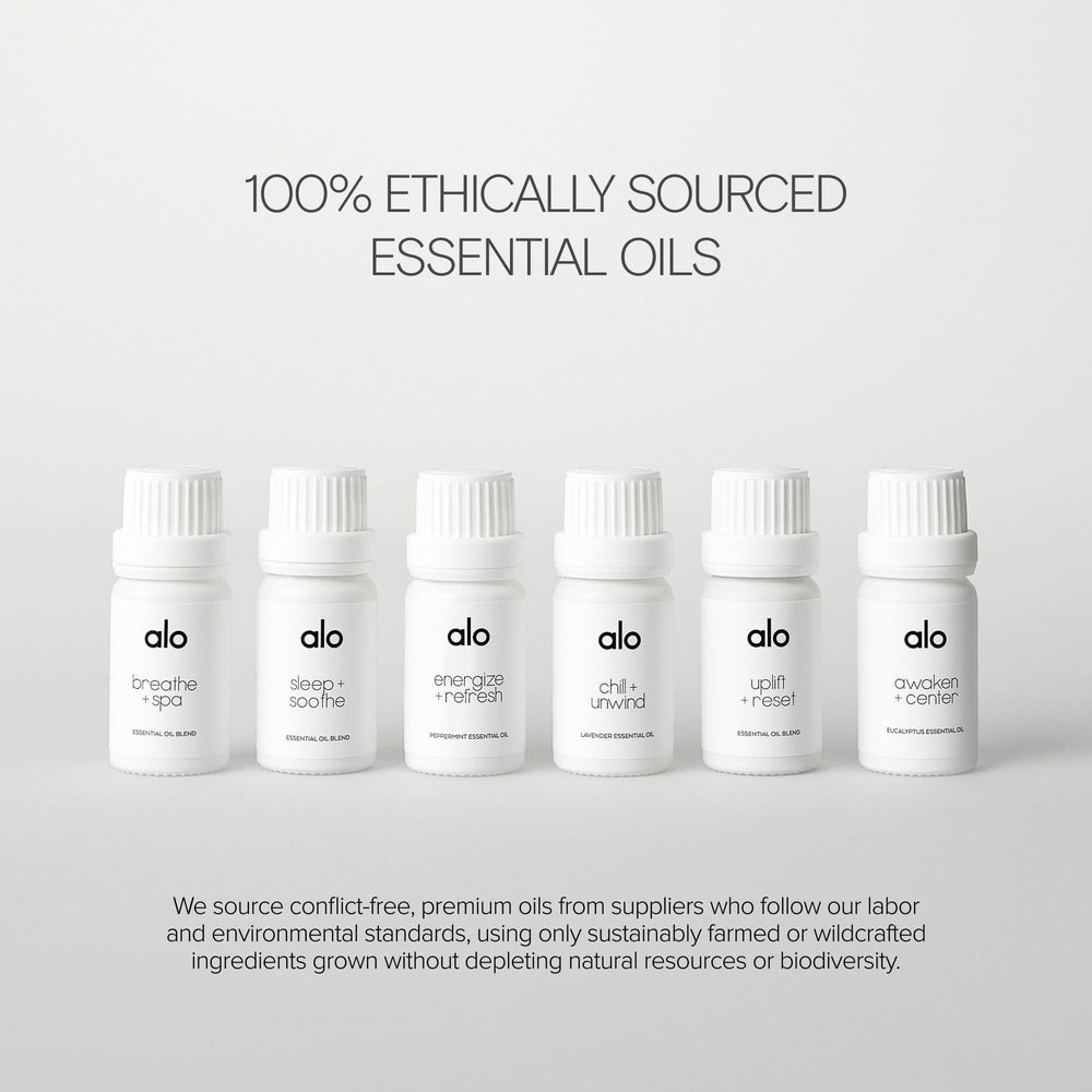 ALO Energize & Refresh peppermint bottle boosts focus and freshens your diffuser routine