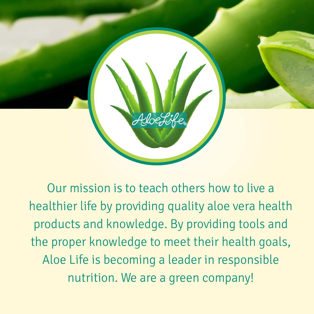 Lifestyle shot of a person taking Aloe Life Aloe Gold with water.