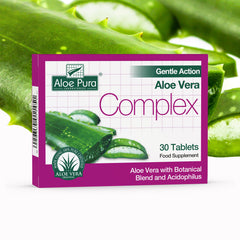 Aloe Pura Colax bottle on shelf with label detail emphasizing a gentle daily option.
