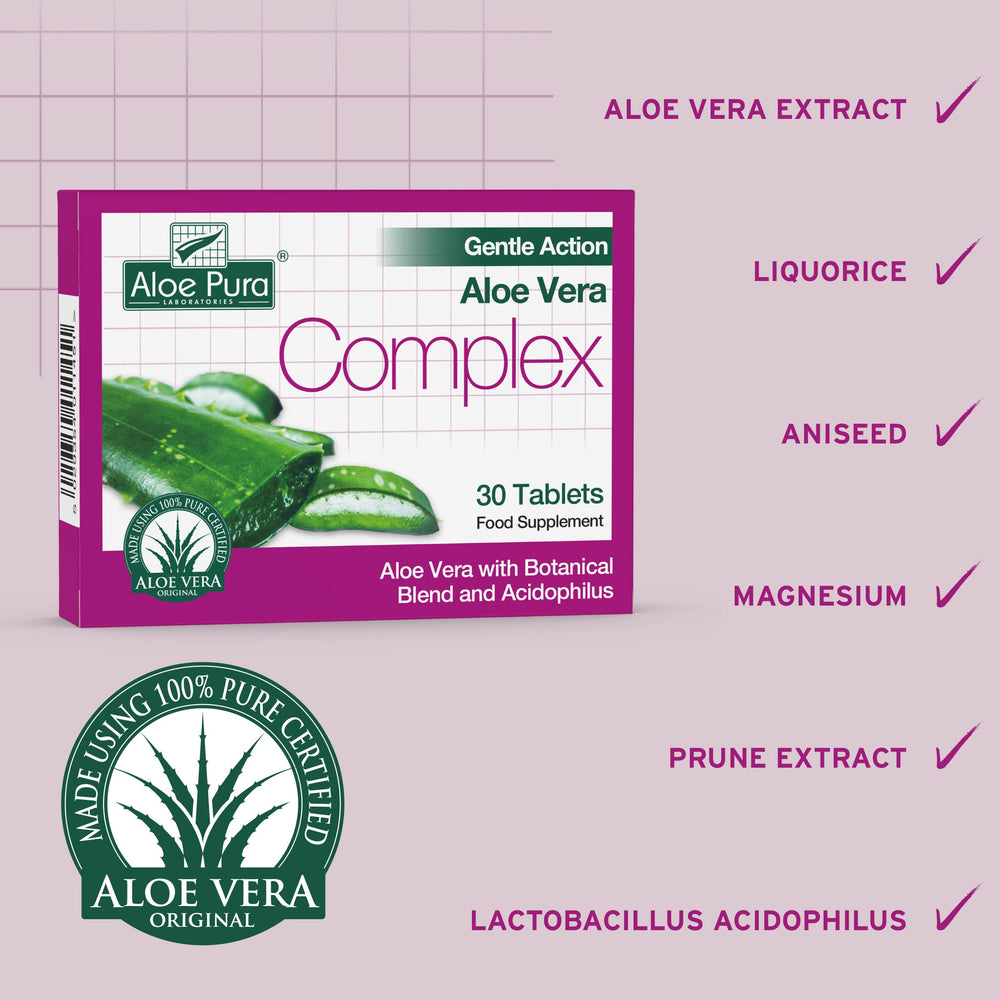 Aloe Pura Colax ingredients label emphasizes botanicals and Aloe Vera.