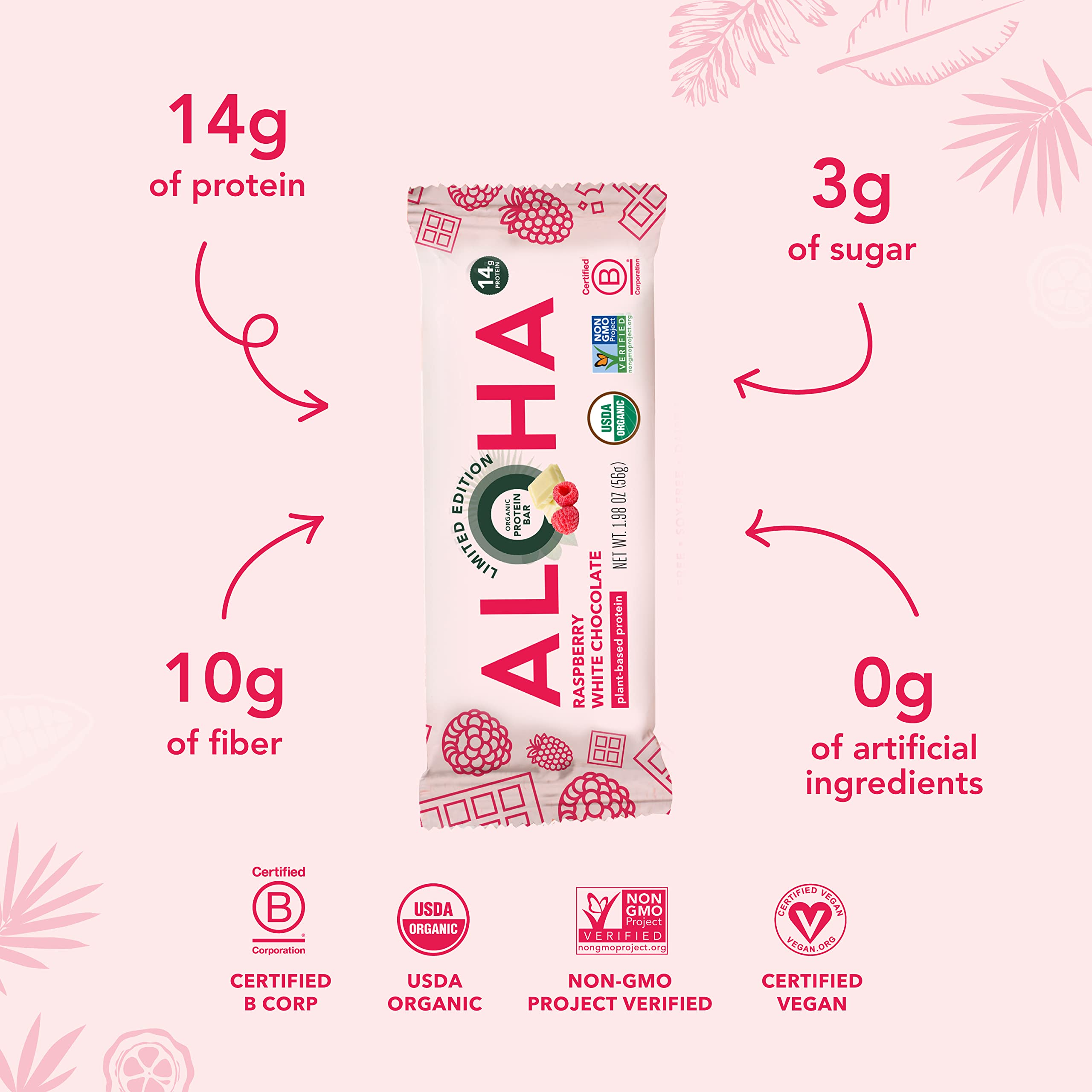 Ingredient shot highlights organic brown rice and pumpkin seed proteins.