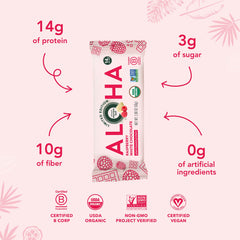Ingredient shot highlights organic brown rice and pumpkin seed proteins.