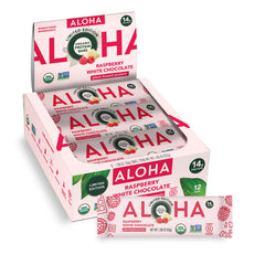 ALOHA Raspberry White Chocolate bar pack ready for on-the-go fueling.