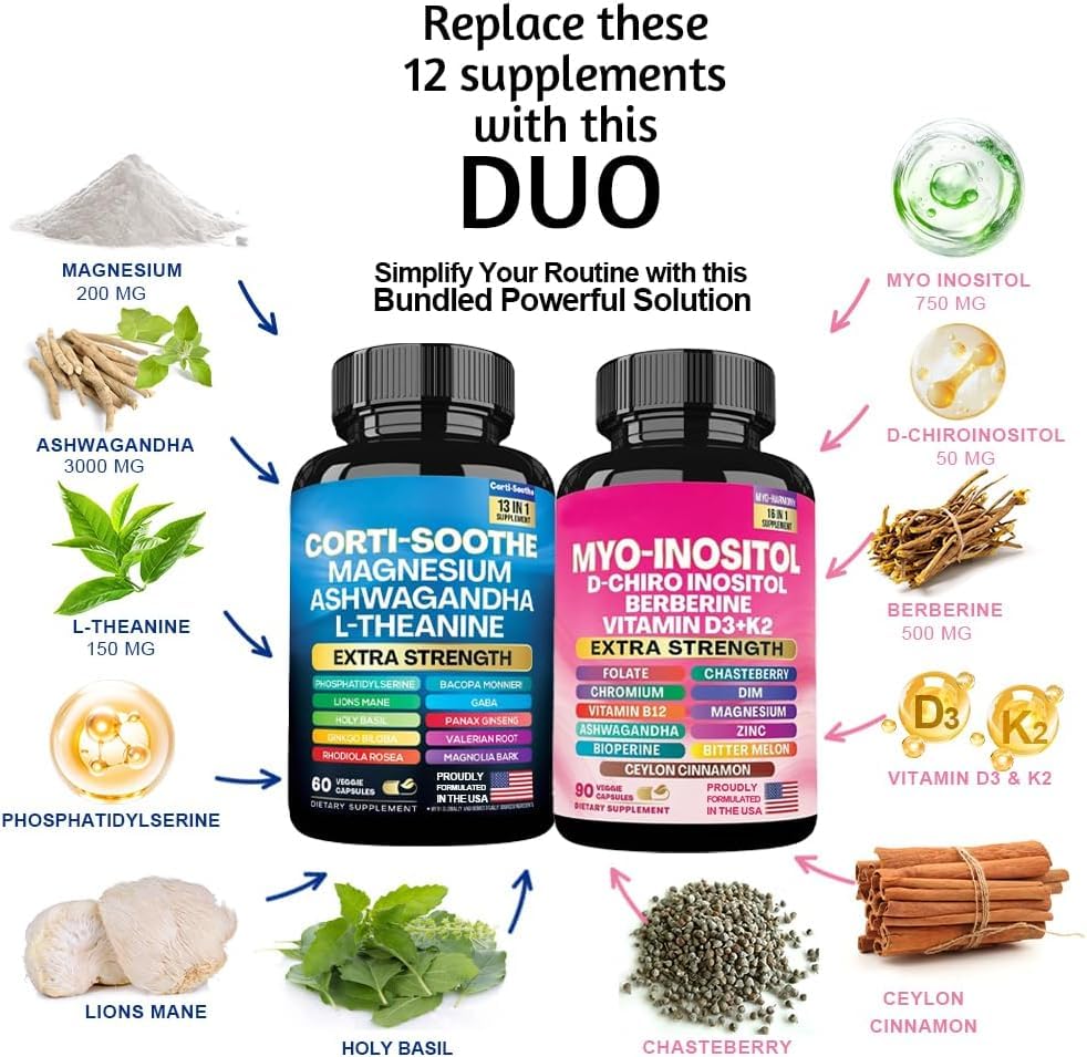 ALongDeng ashwagandha and myo-inositol natural plant based wellness blend
