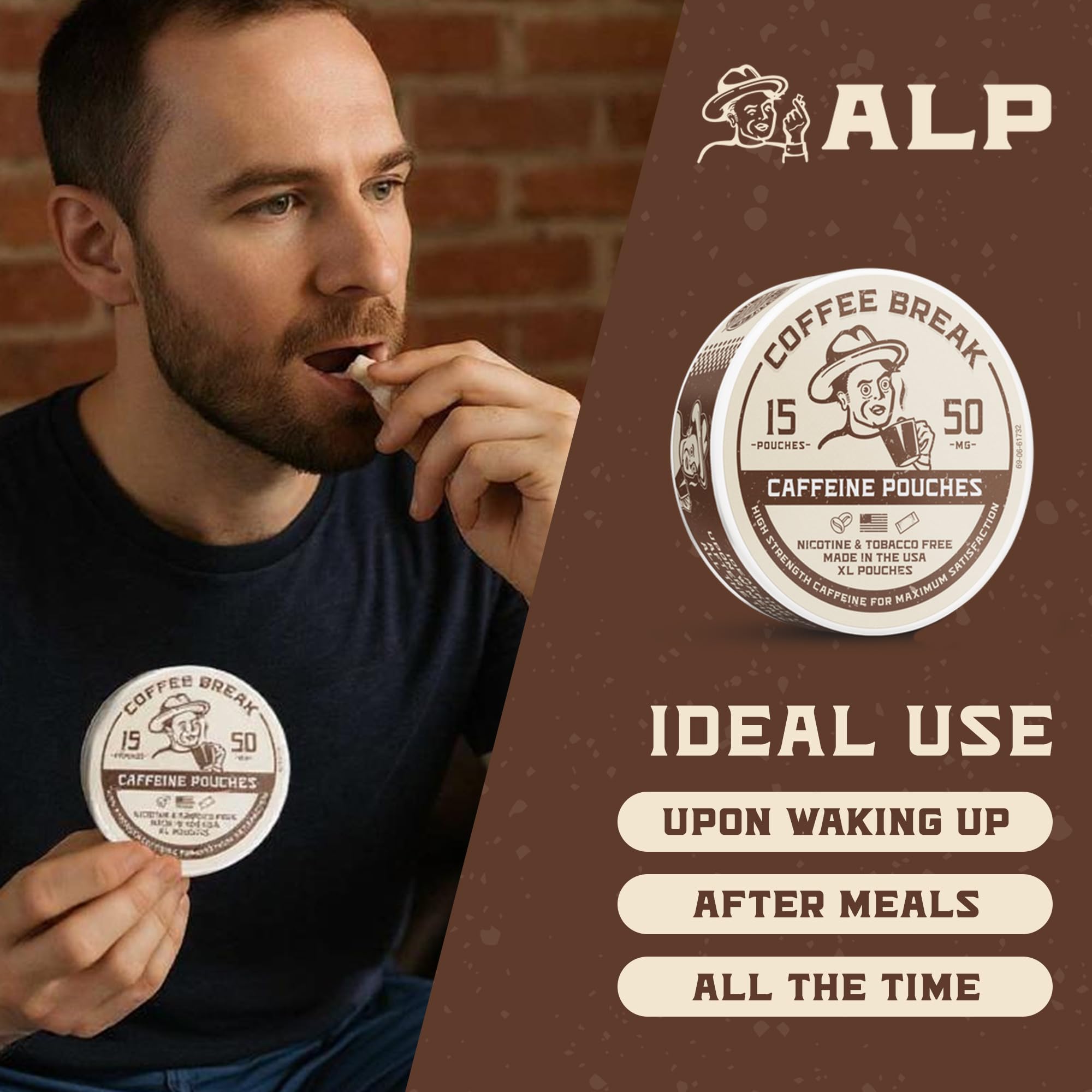 On-the-go energy from ALP Supply Co Coffee Break pouches during travel and tasks.