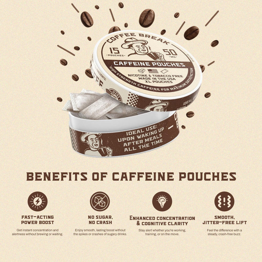 Morning routine with ALP Supply Co Coffee Break pouches delivering steady lift.