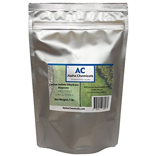 Alpha Chemicals gypsum powder bag, ideal for soil conditioning.