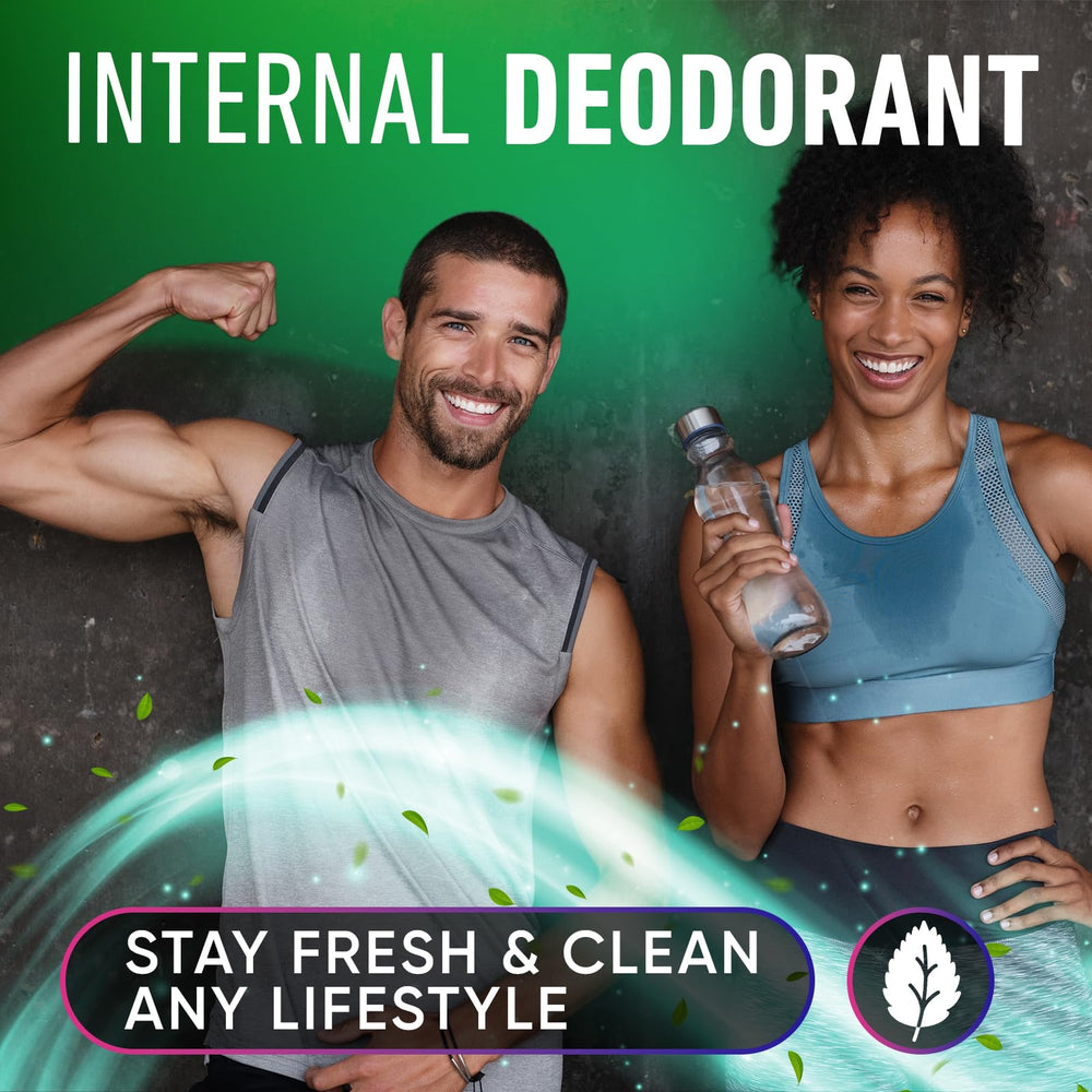 Alpha Flow Chlorophyll Drops dropper releasing droplets into water for a refreshing boost.