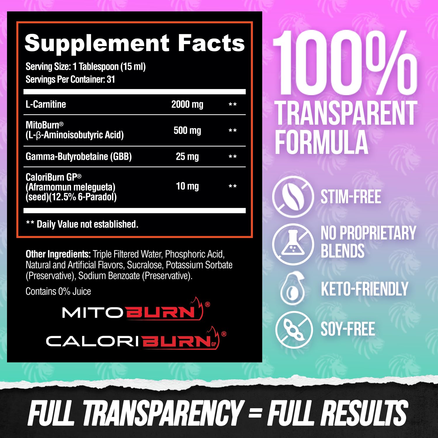 Vegan and sugar-free Burn2O liquid suitable for keto and fasting.