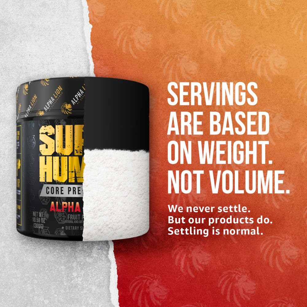 ALPHA LION Core Pre-Workout ingredient graphic highlighting L‑Citrulline and Taurine.