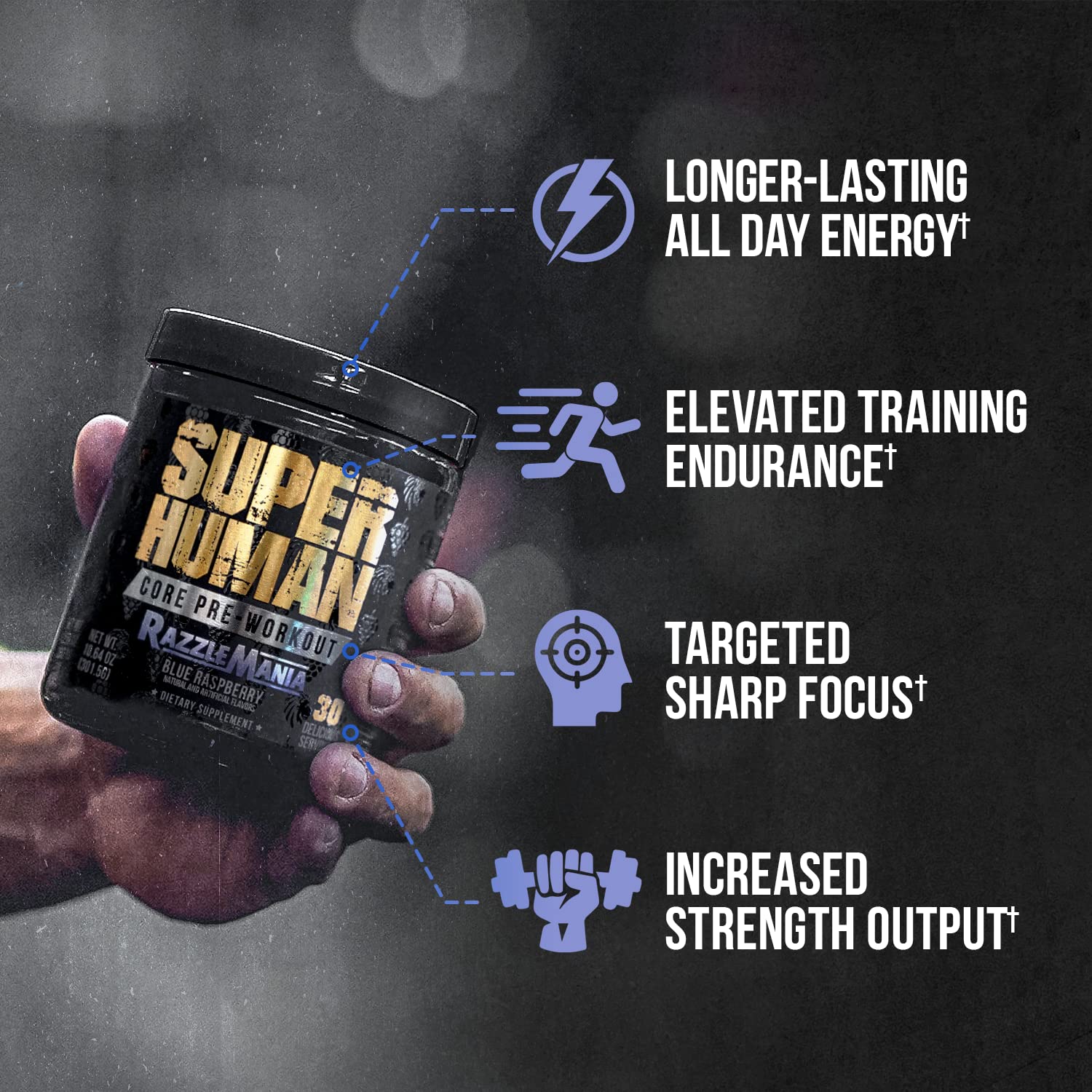 ALPHA LION Core Pre-Workout scoop prepared for precise dosing.