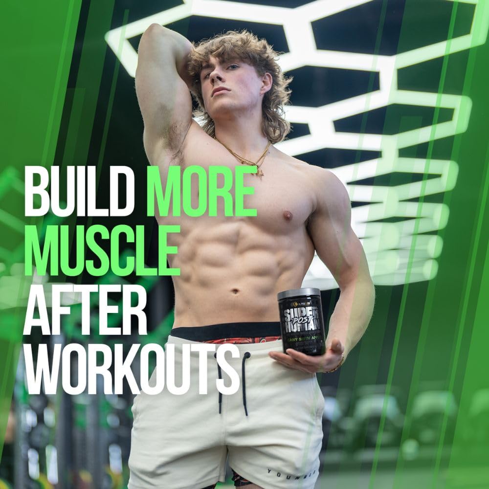 Alpha Lion Gainy Smith Apple flavor powder provides a tasty post-workout drink.