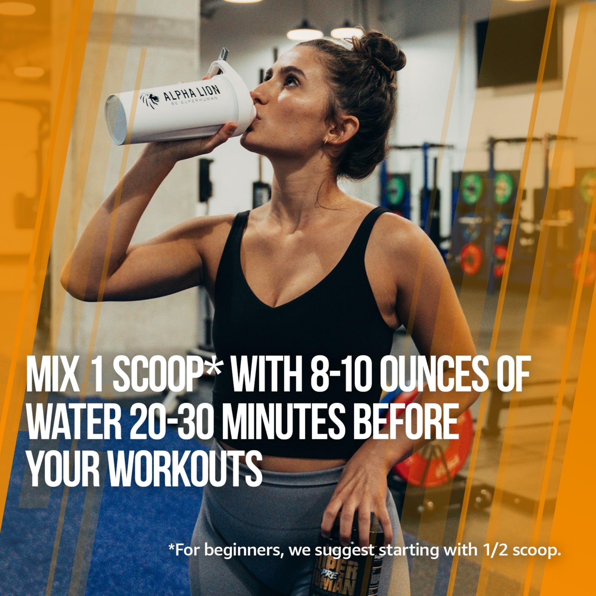 Close-up of Orange Gainsicle flavor profile from ALPHA LION pre-workout.