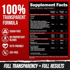 ALPHA LION pre-workout jar label with 21 servings clearly displayed.