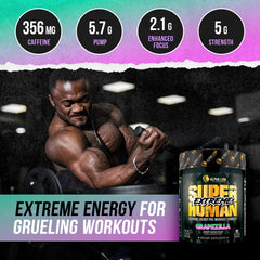 ALPHA LION Superhuman Extreme bottle label shows a transparent, safe formula.