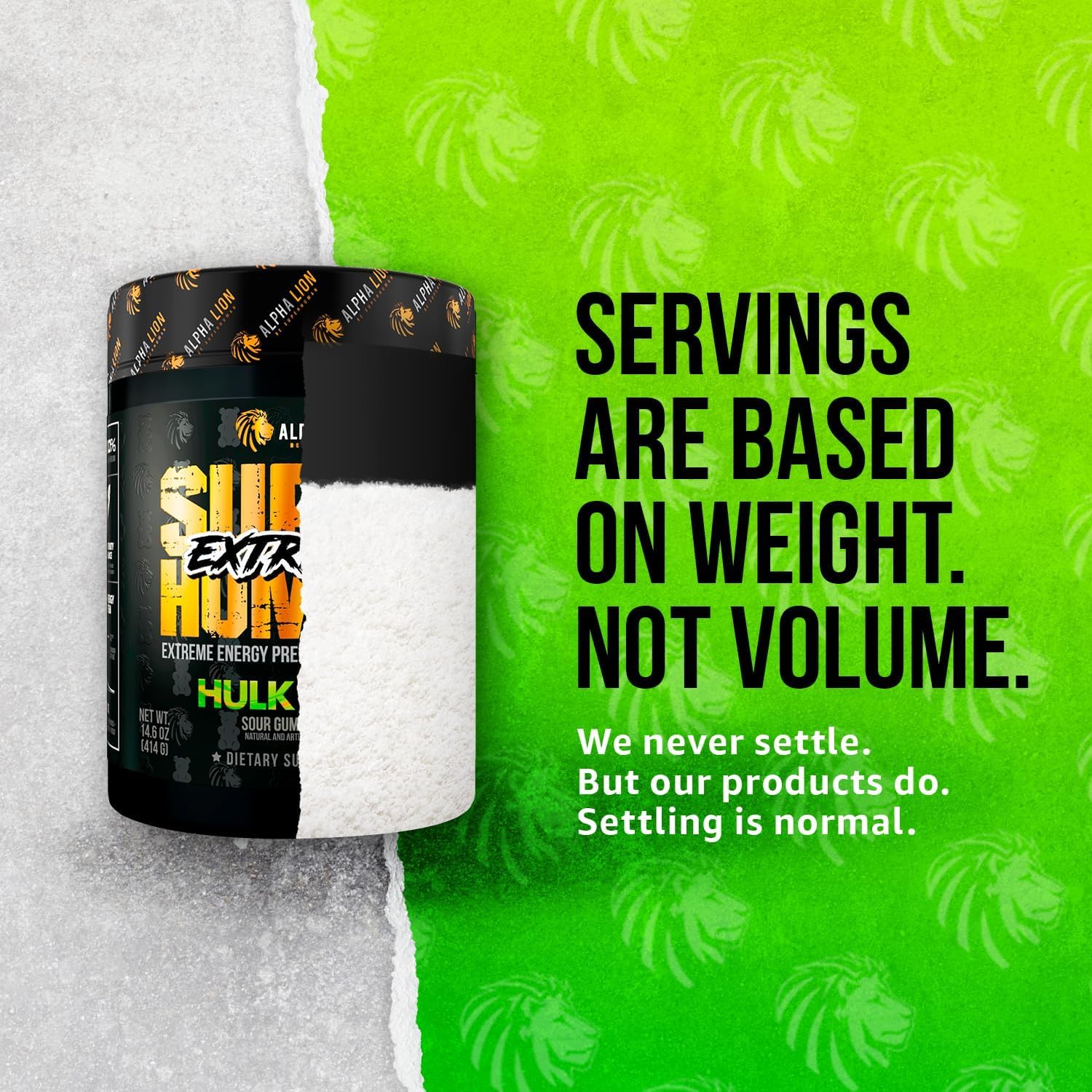 ALPHA LION Superhuman Extreme mixed drink ready for pre-workout use.