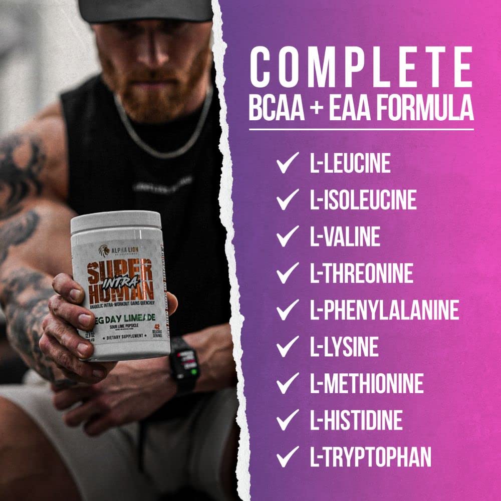 ALPHA LION Superhuman Intra canister on display highlighting premium formula