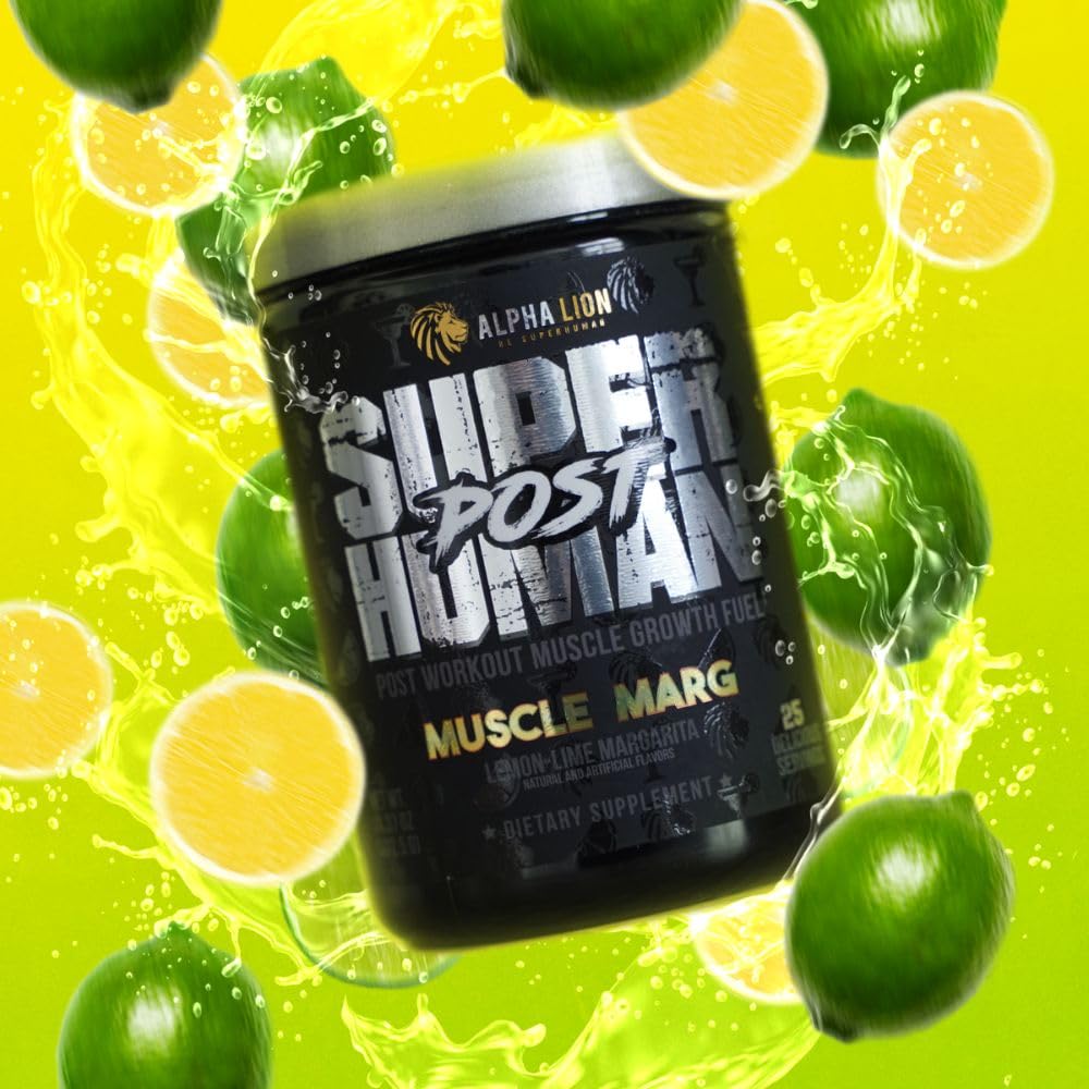 Alpha Lion Superhuman Post Gainy Smith Apple flavor closeup, green apple candy-inspired taste.