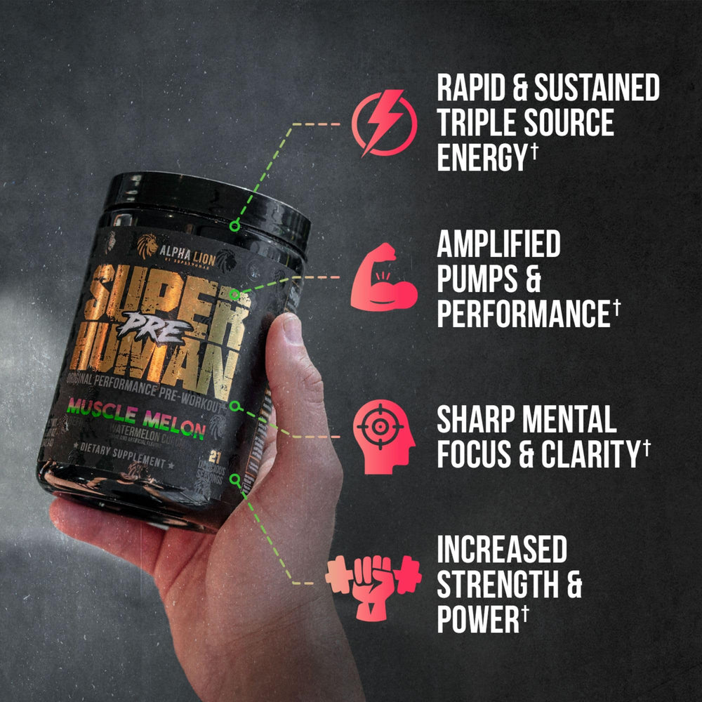 ALPHA LION Superhuman Pre-Workout glass captures ready-to-drink appearance.