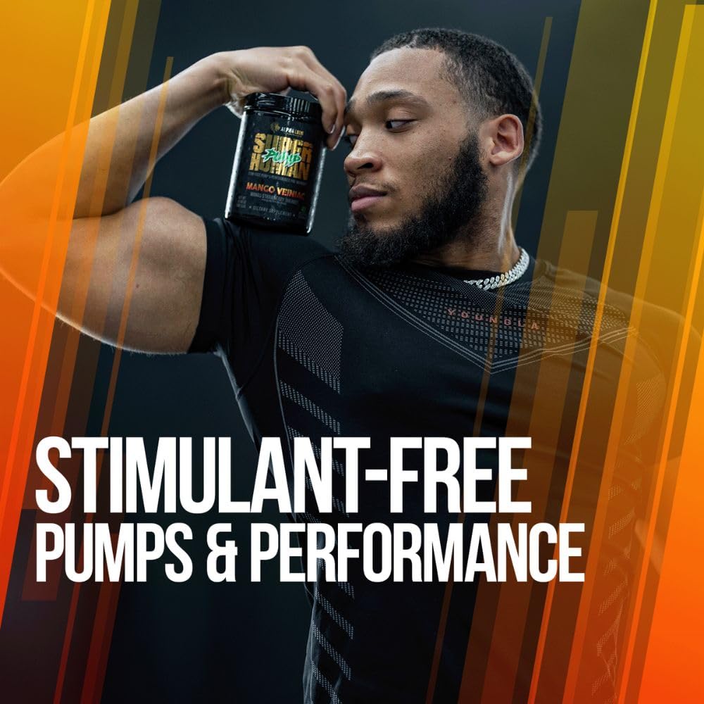 ALPHA LION Superhuman Pump glass of ready-to-drink pre-workout.