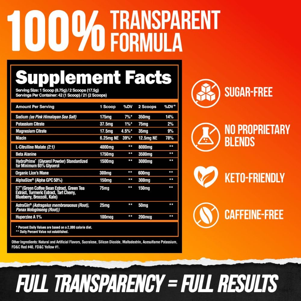 ALPHA LION Superhuman Pump label close-up emphasizes product quality.