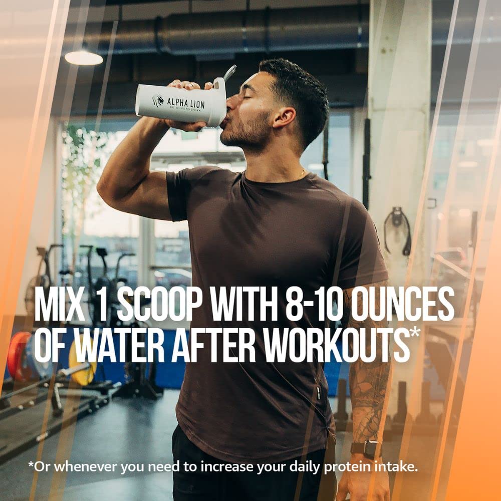 ALPHA LION Superhuman Whey DigeZyme enzymes illustration highlighting digestion support