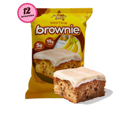 Alpha Prime Prime Bites Banana Nut Brownie close-up reveals a soft, bakery-like texture.