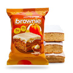 Alpha Prime Prime Bites Brownie glazed pumpkin spice, protein-rich snack for active days.