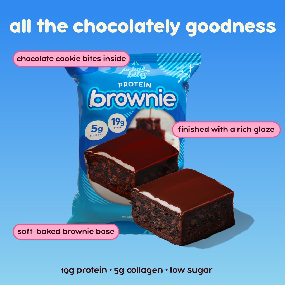 Alpha Prime Prime Bites Brownie variety flavors pack offers multiple taste options.