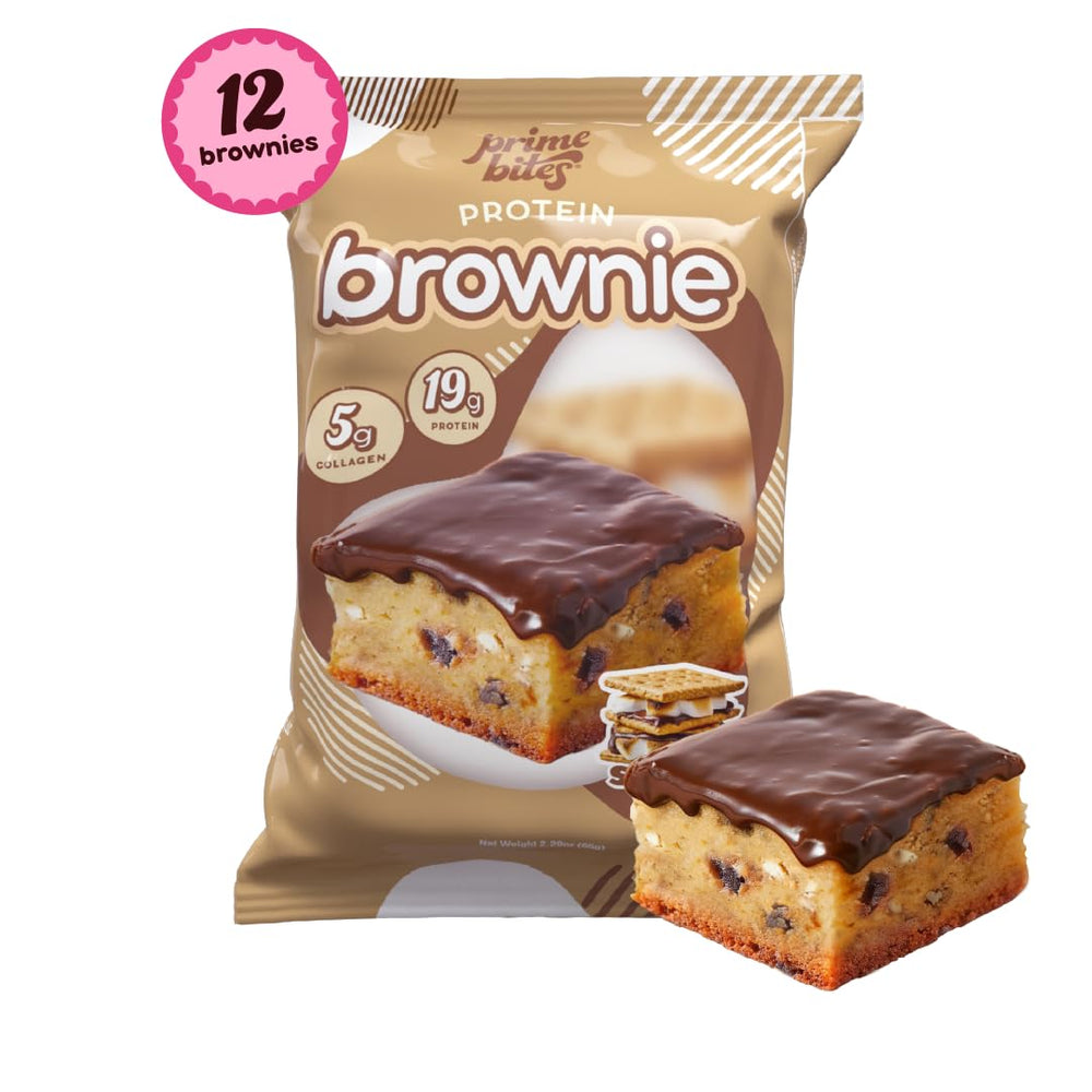 Alpha Prime Prime Bites Microwave Serve shows a warm, gooey brownie ready in minutes.