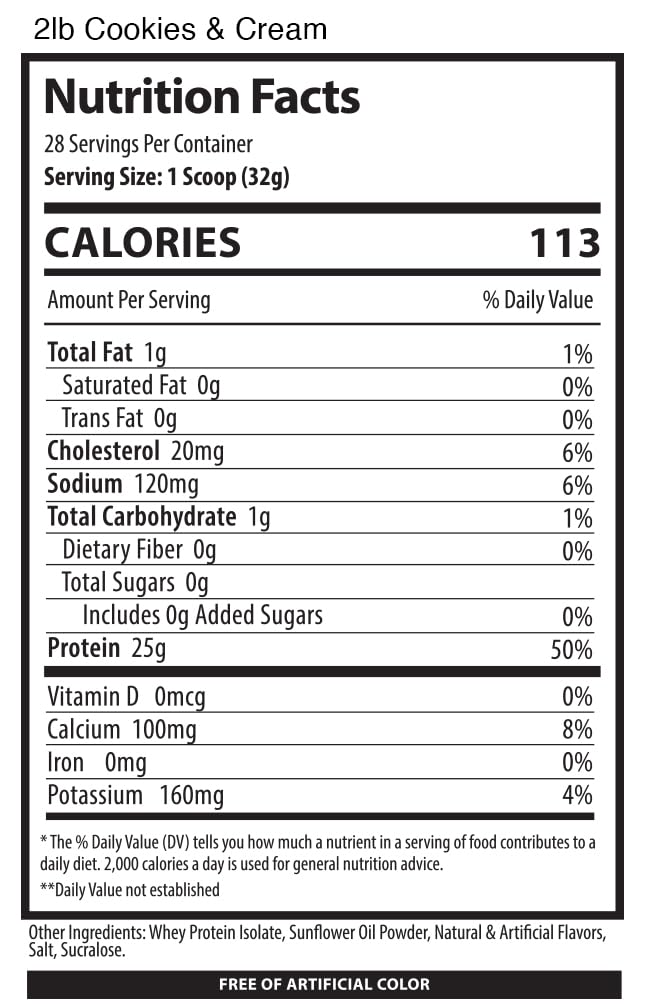 Alpha Supps cookies & cream flavor scoop beside tub.