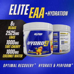 Alpha Supps Hydro 9 Aminos scoop ready to mix during workouts for energy