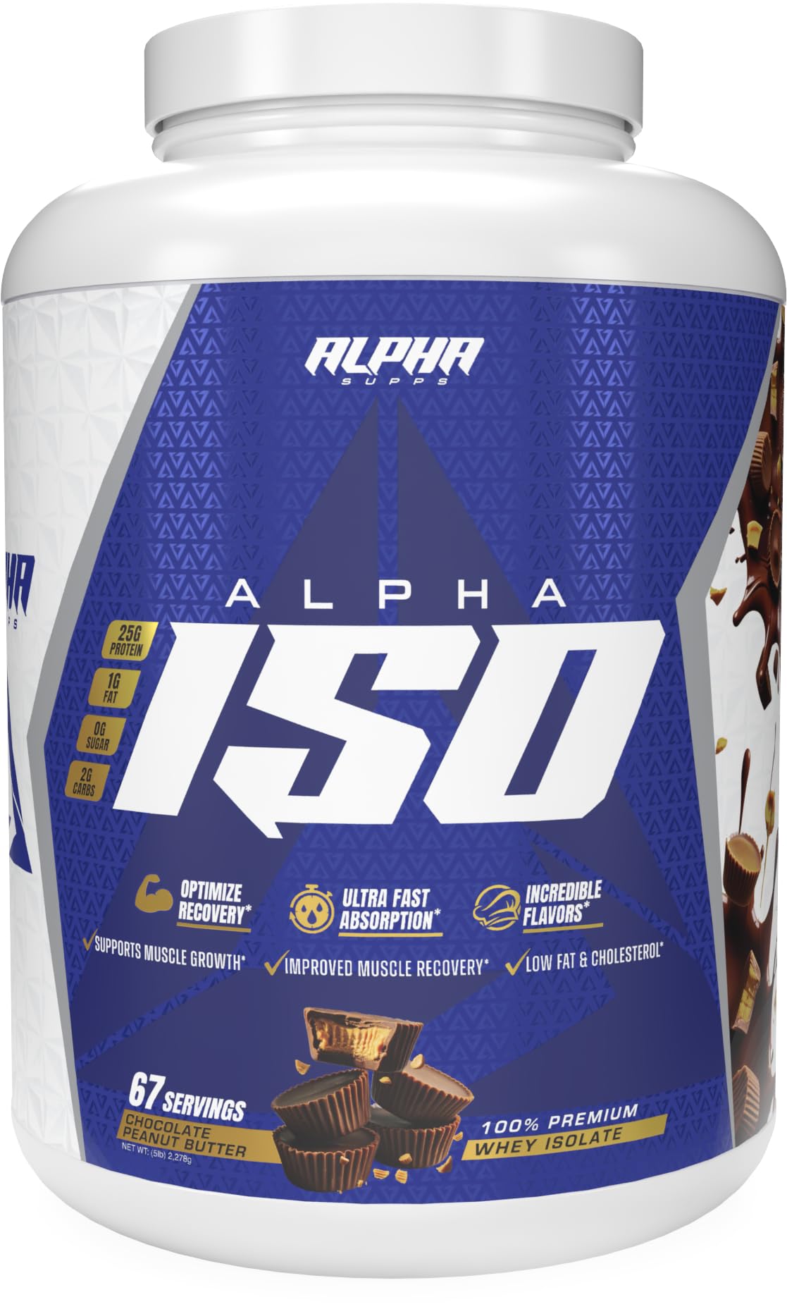 Alpha Supps ISO-serving-spoon illustrates measured portions for consistent shakes.