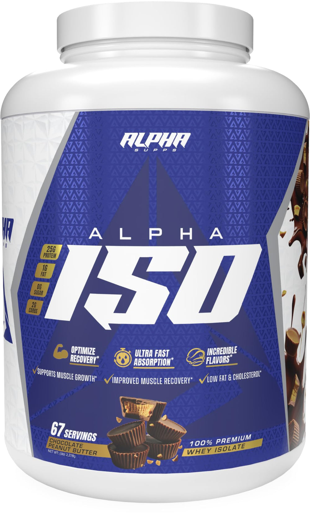 Alpha Supps ISO-serving-spoon illustrates measured portions for consistent shakes.