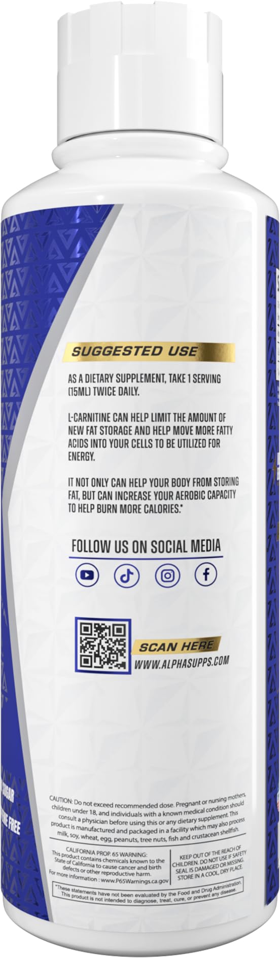 Sour Gummy Worms flavor label on Alpha Supps L Carnitine Liquid 3000