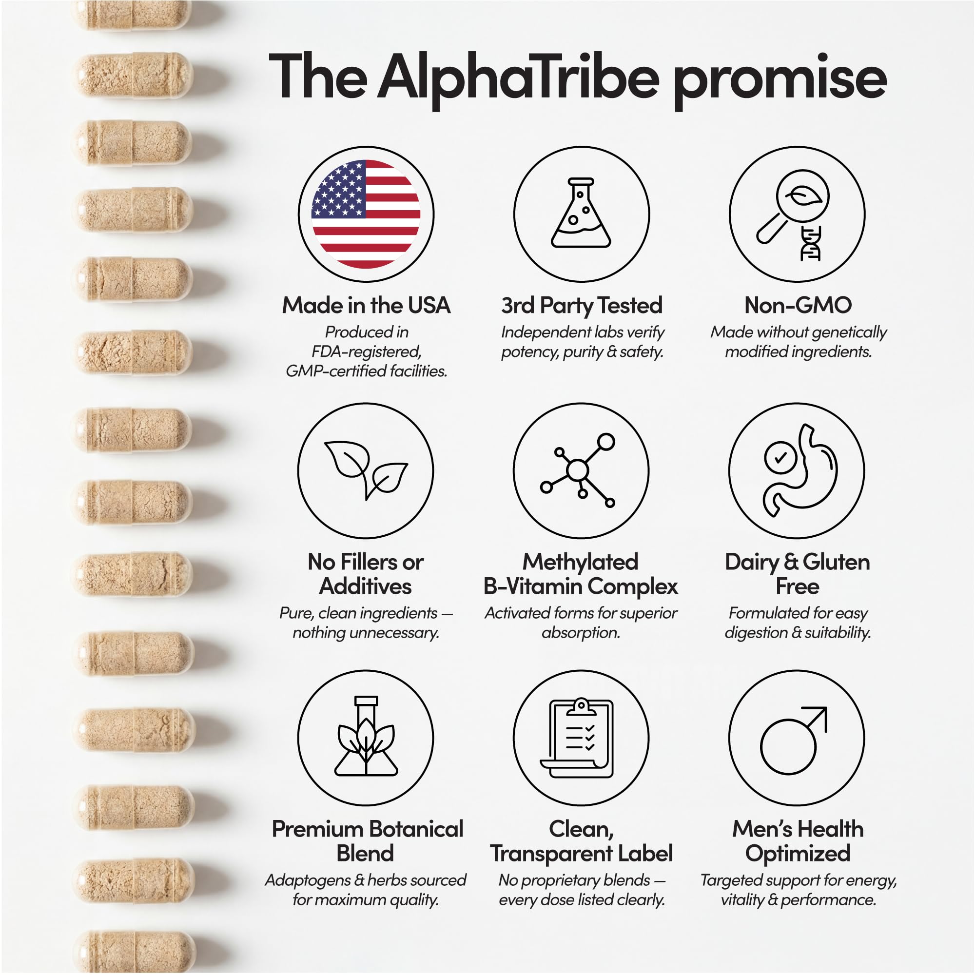 Alpha Tribe multivitamin bottle with apple cider vinegar capsules