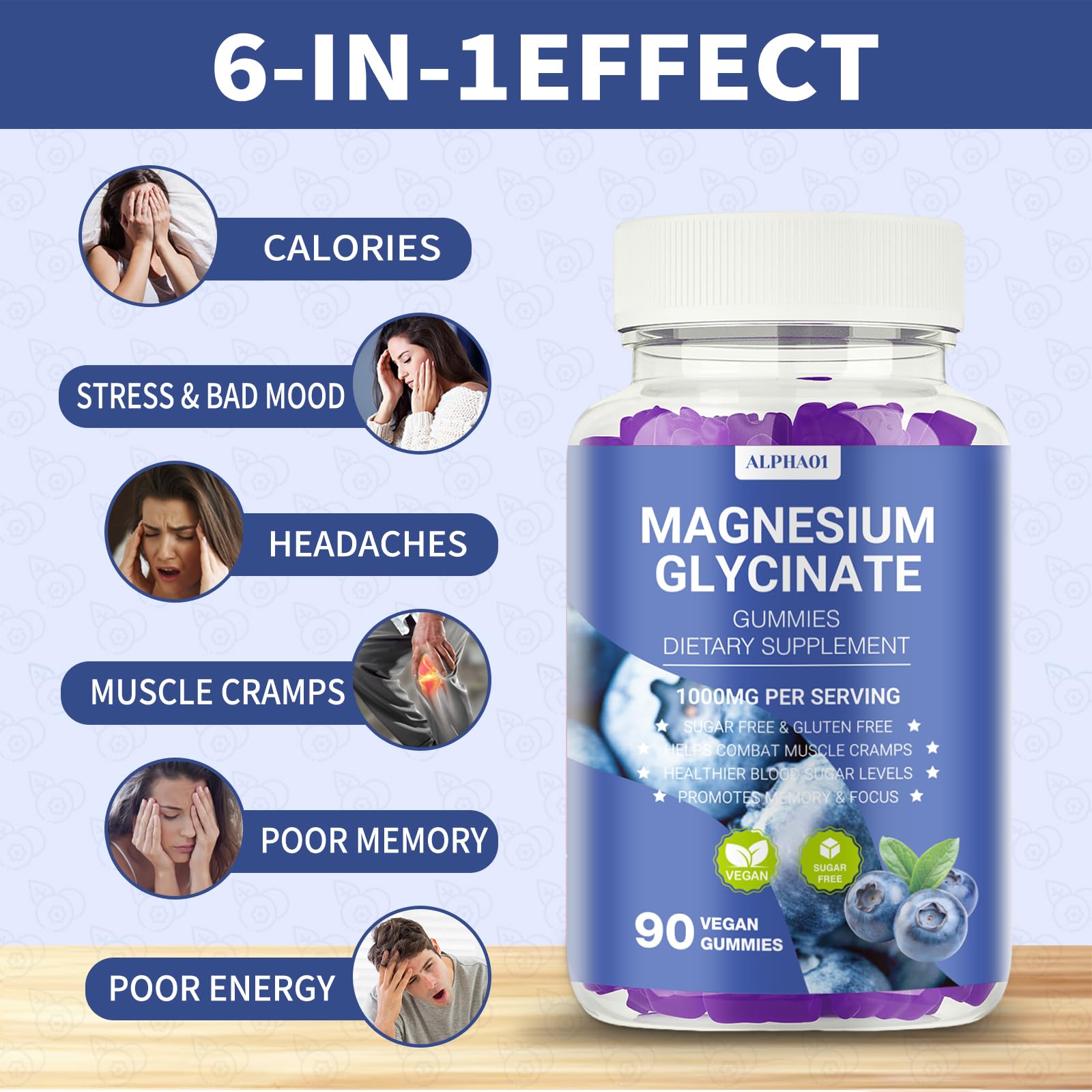ALPHA01 ALOPOA01 ingredients panel emphasizes chelated magnesium and vegan formula