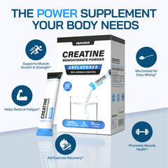 AlphaHerb Creatine stick pack open, convenient on-the-go dose for workouts.