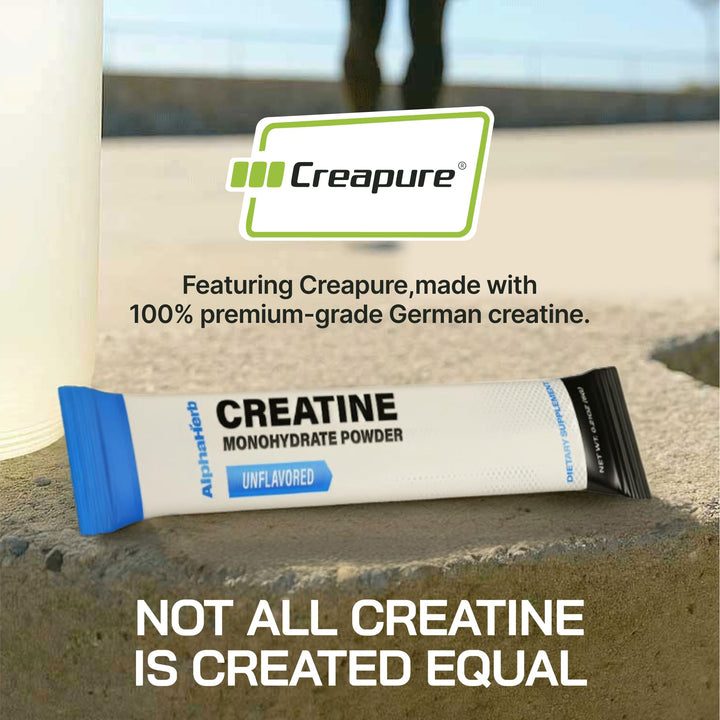 AlphaHerb Creatine unflavoured powder, no sugar or fillers.