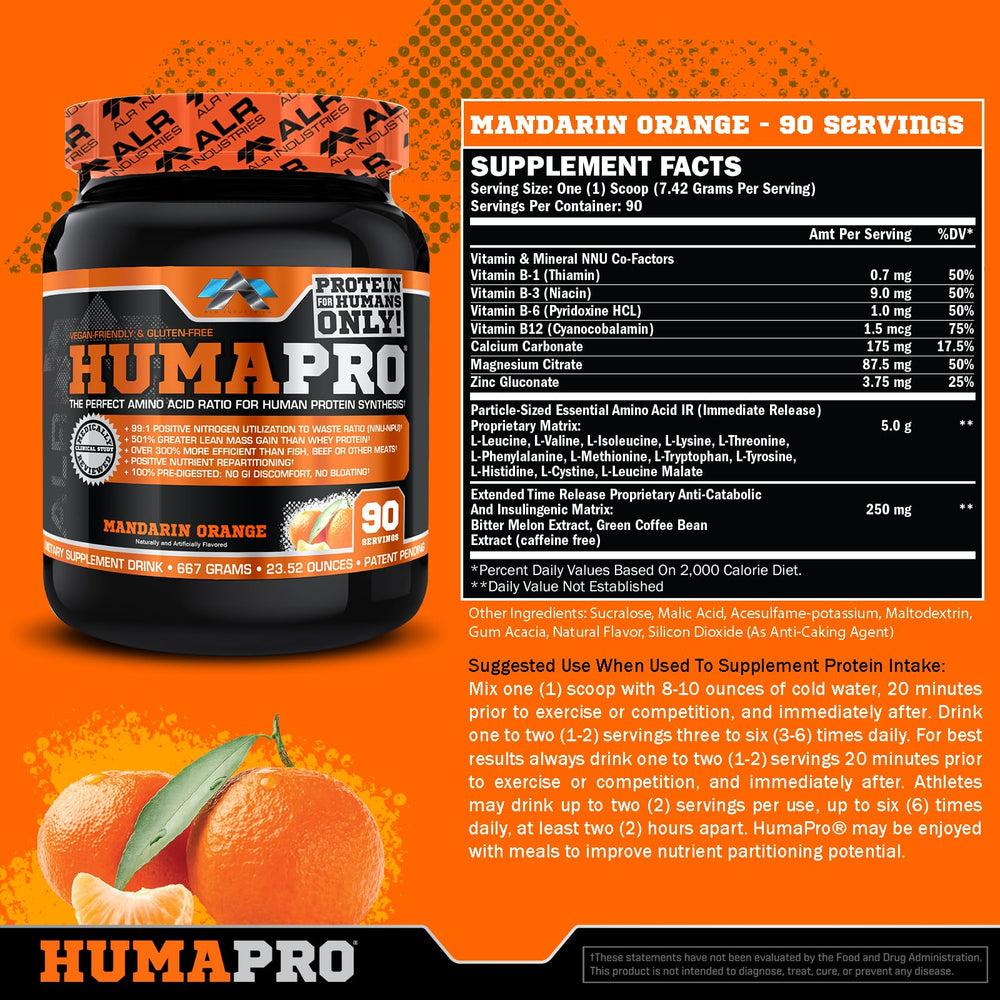 Humapro serving scoop indicating precise amino acid delivery for workouts.