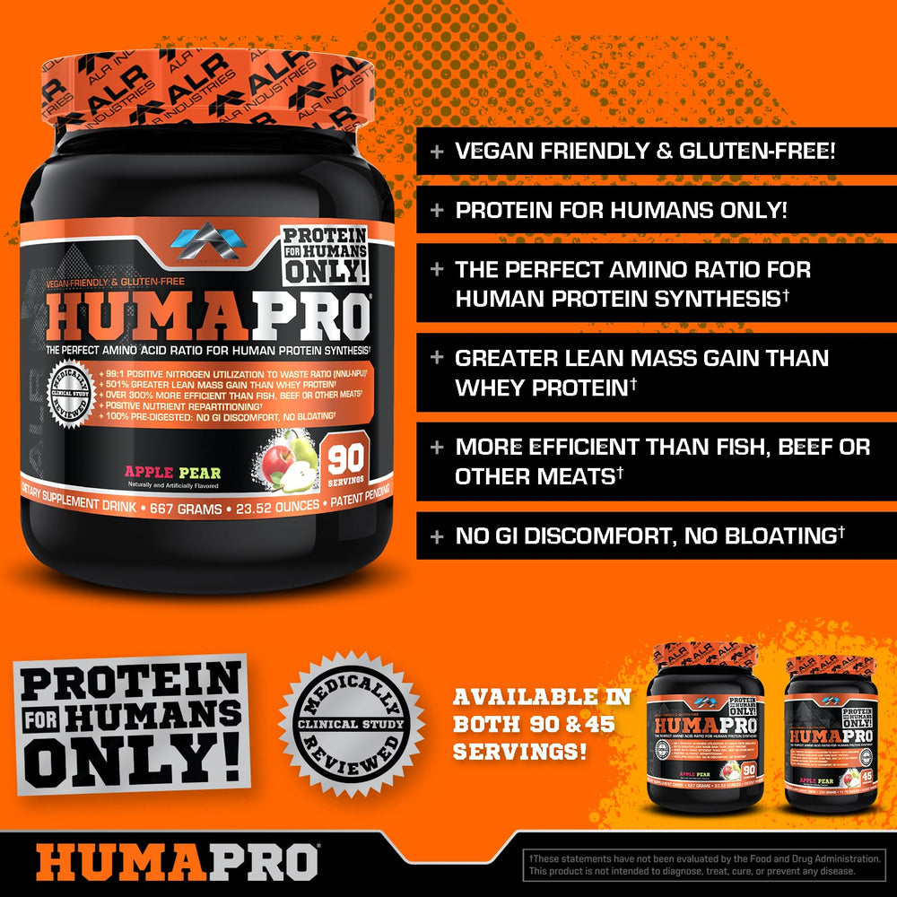 ALR Industries Humapro ingredients panel highlights vegan gluten-free amino acids