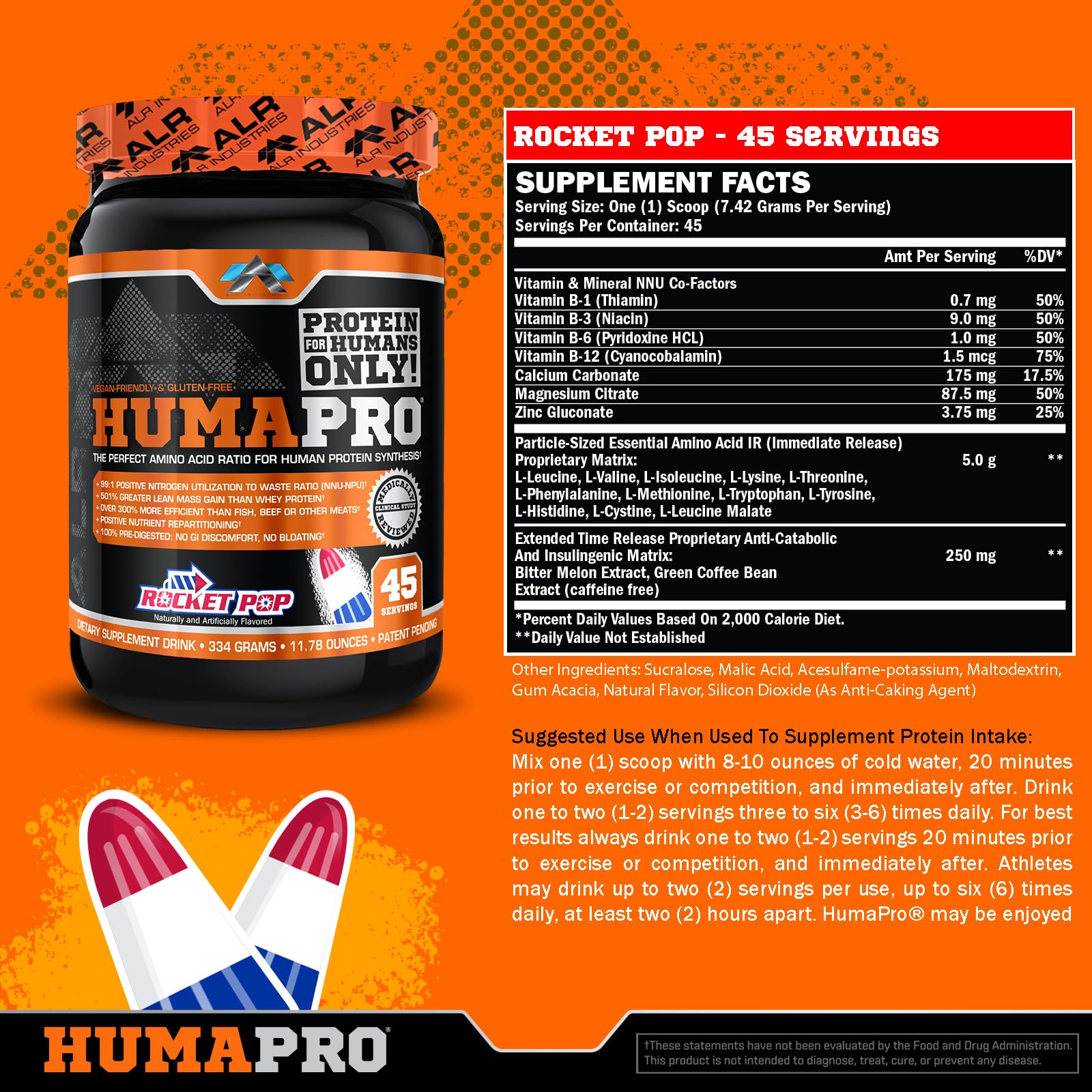 Humapro serving scoop demonstrating precise amino acid delivery for recovery