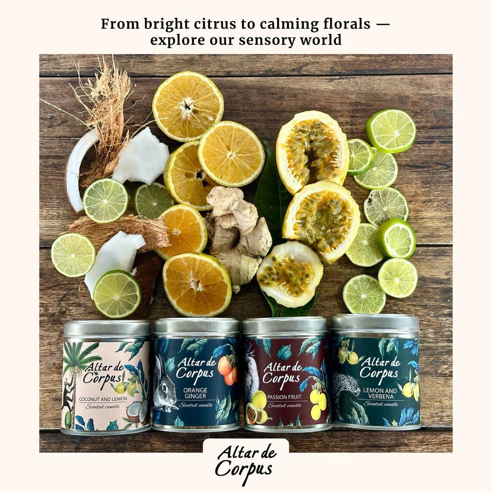 Altar de Corpus Bedroom Decor Candle Ambience—soft, inviting fragrance.