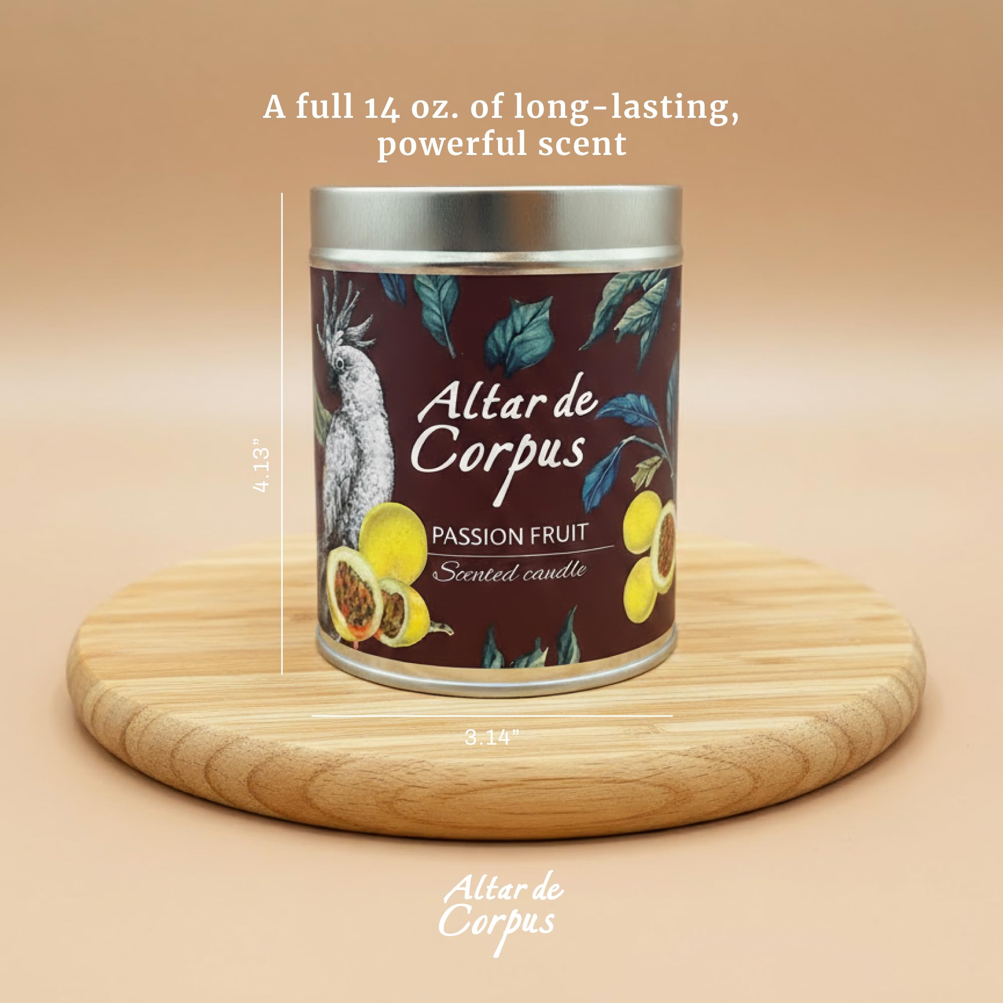 Altar de Corpus Decorative Tin Candle Design—boho chic focal point for any room.