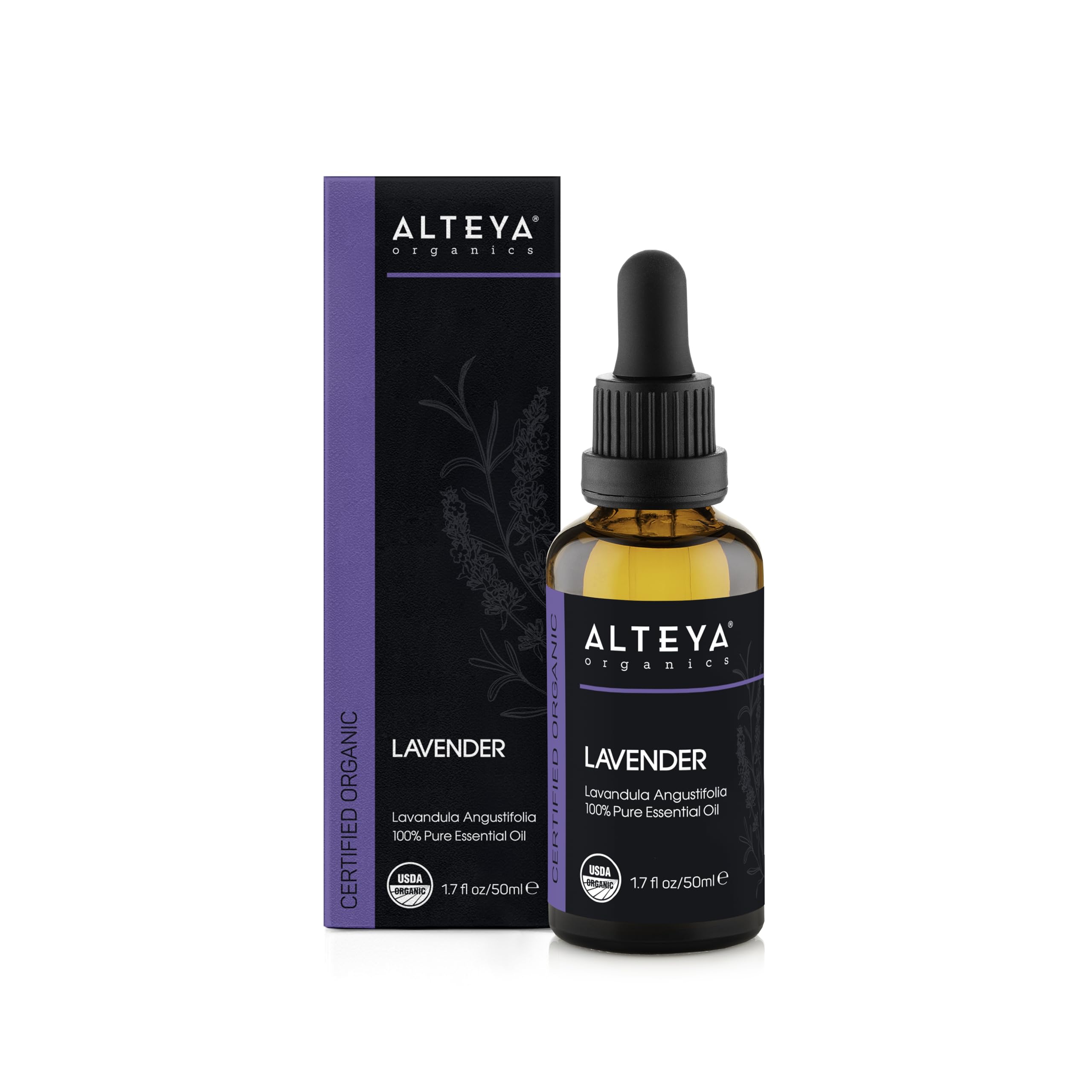 Alteya lavender oil dropper close-up showing purity for blends and skin care.