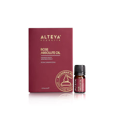 Alteya Organics Bulgarian Rose Absolute petals close-up showcases rich aroma.