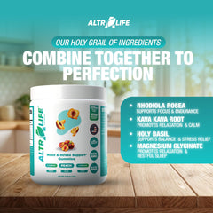 ALTRALIFE packaging with ingredients label communicates vegan, non-GMO and gluten-free quality.
