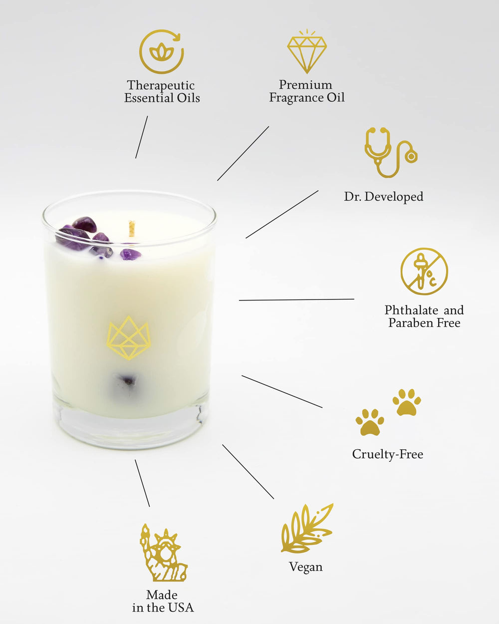 Bright citrus blend of lemon, grapefruit, bergamot for an energizing ambiance.