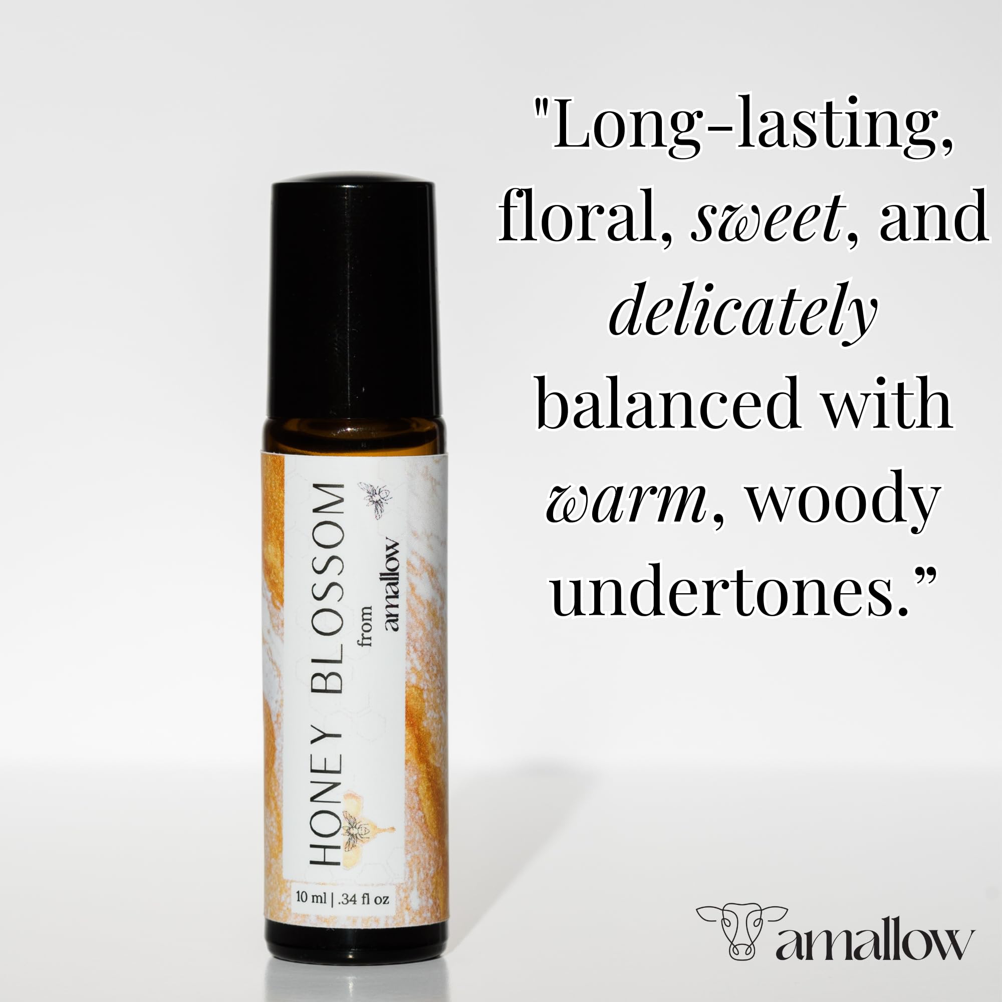 Travel-ready Amallow Honey Blossom roller for on-the-go scent experience.